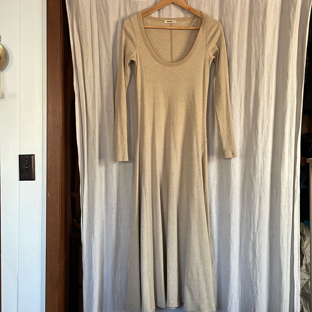 Buck Mason Surplus Rib Scoop Neck Dress
